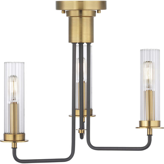 Rainey Three Light Semi-Flush Convertible in Graphite