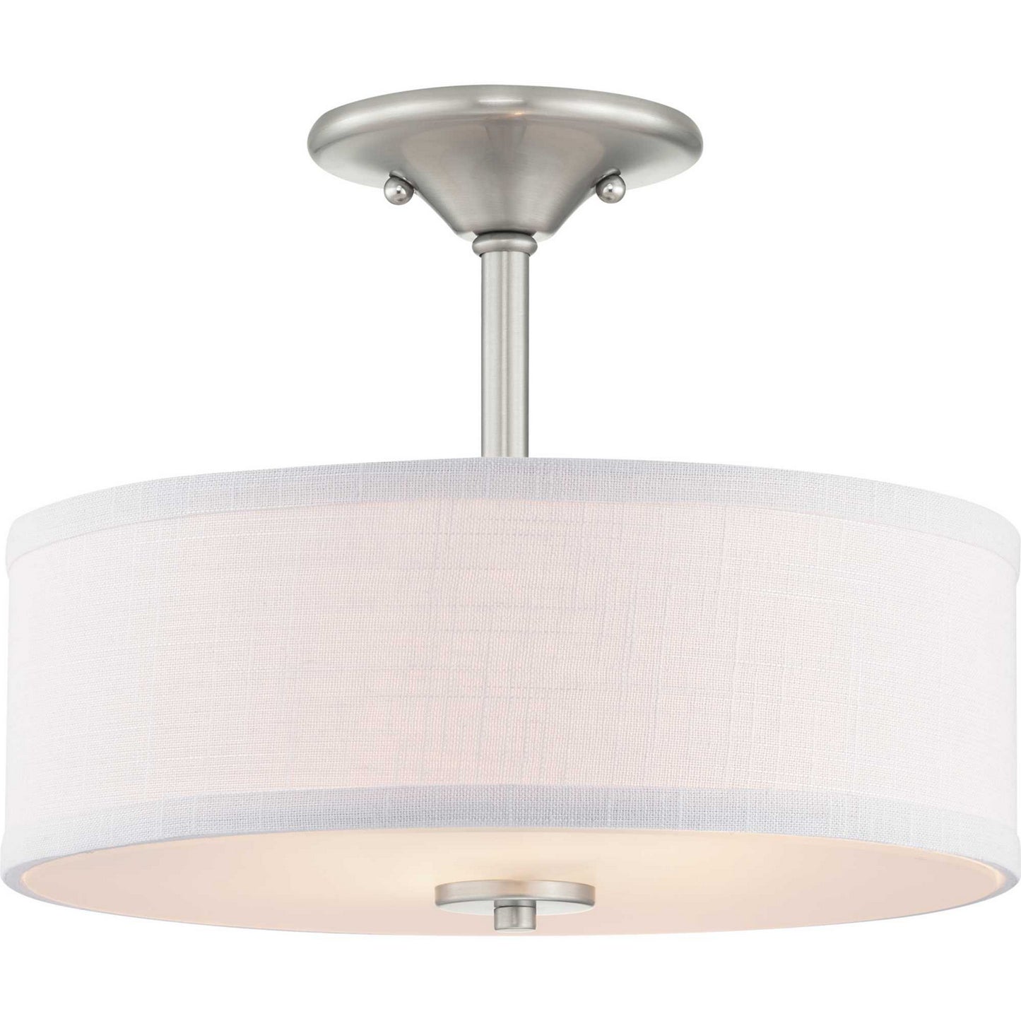 Inspire Two Light Semi-Flush Mount in Brushed Nickel