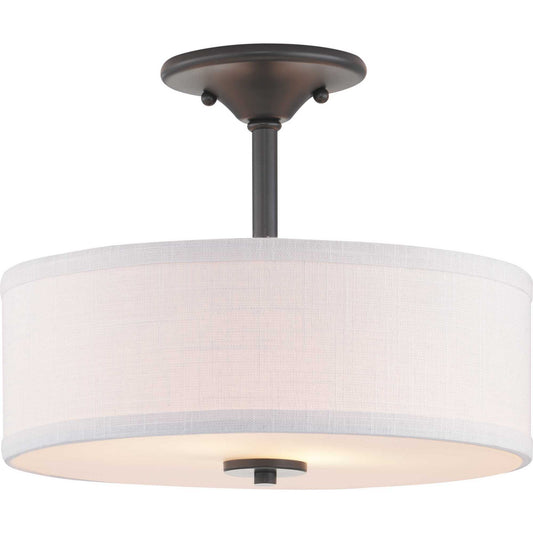 Progress Lighting - P350129-143 - Two Light Semi-Flush Mount - Inspire - Graphite