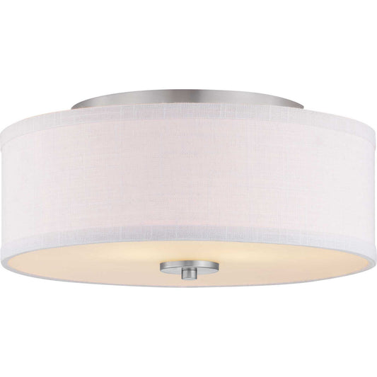 Inspire Two Light Flush Mount in Brushed Nickel