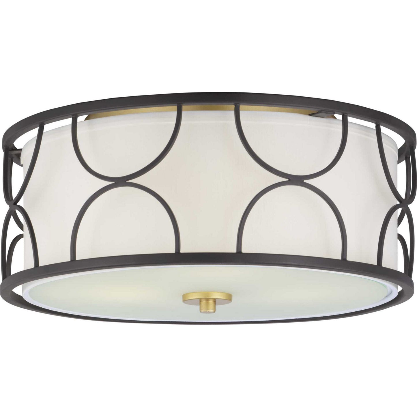 Landree Three Light Flush Mount in Black
