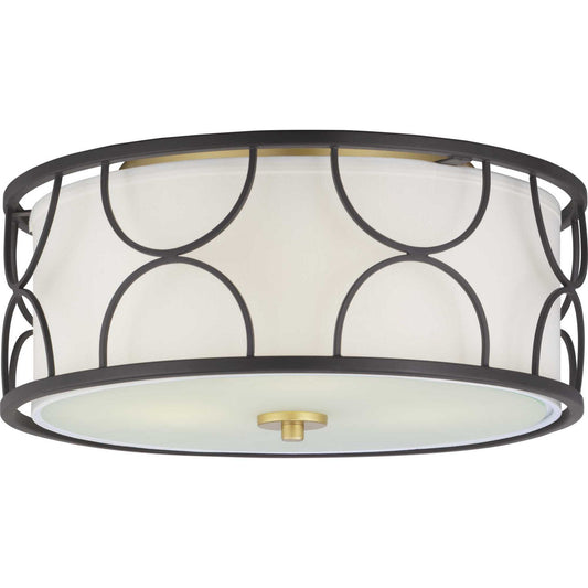 Landree Three Light Flush Mount in Black