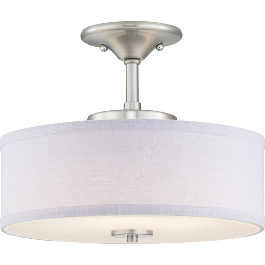 Progress Lighting - P350134-009-30 - LED Semi-Flush - Inspire LED - Brushed Nickel