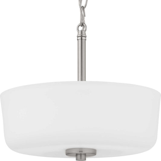 Tobin Two Light Semi-Flush Convertible in Brushed Nickel