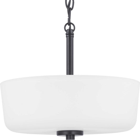 Progress Lighting - P350137-031 - Two Light Semi-Flush Convertible - Tobin - Black