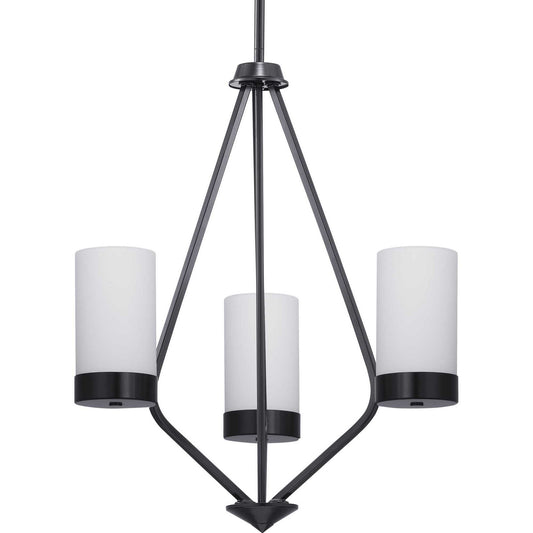 Elevate Three Light Chandelier in Black
