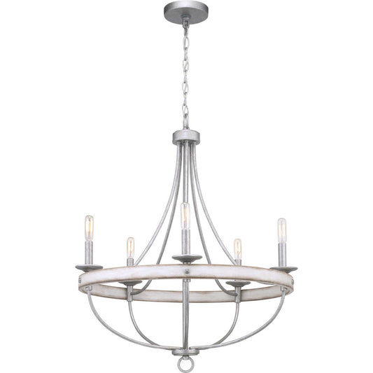 Gulliver Five Light Chandelier in Galvanized