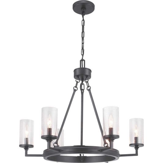 Gresham Six Light Chandelier in Graphite