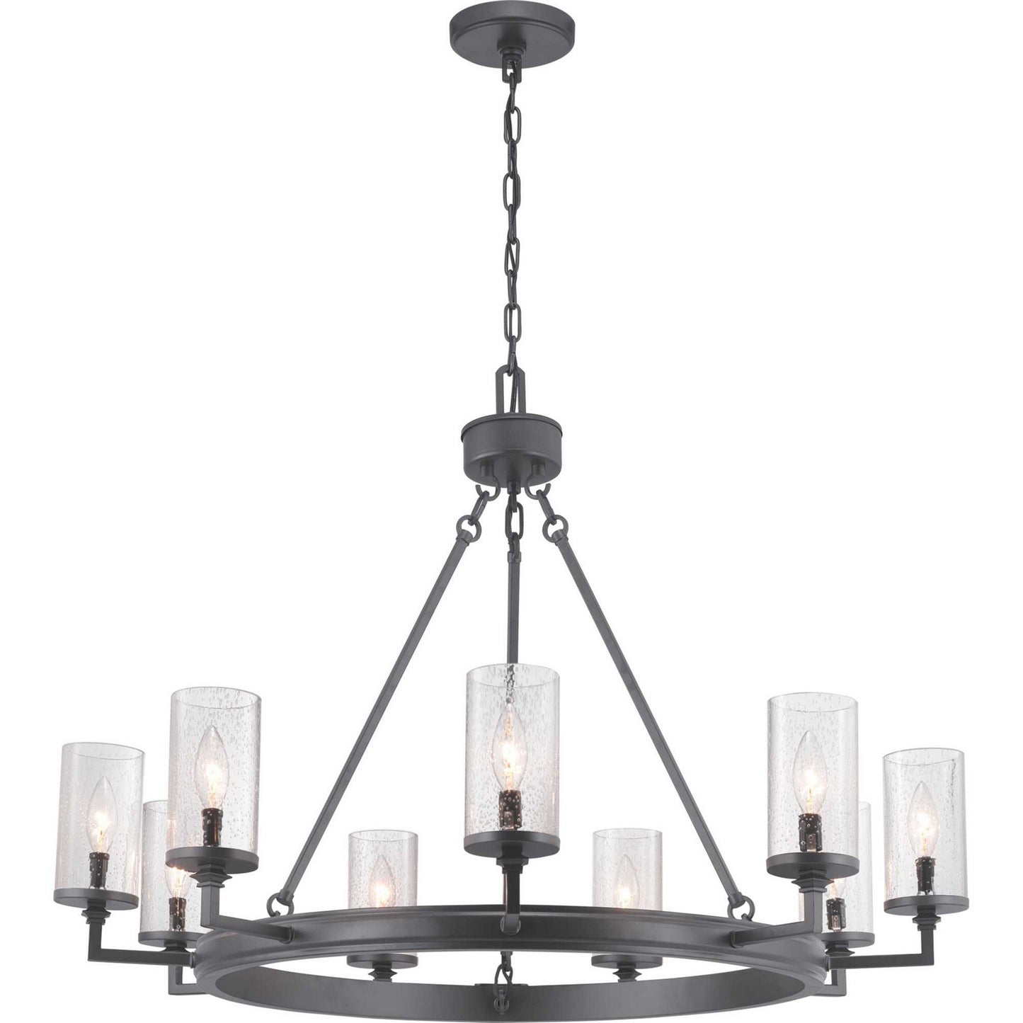 Gresham Nine Light Chandelier in Graphite