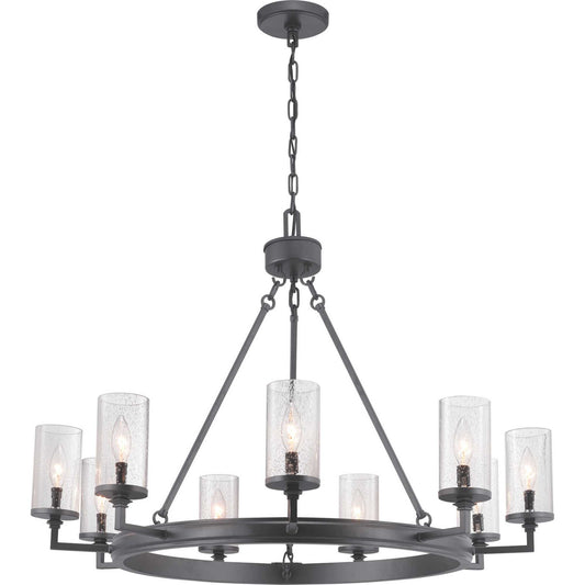 Gresham Nine Light Chandelier in Graphite