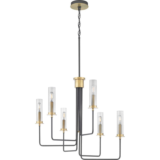 Rainey Six Light Chandelier in Graphite