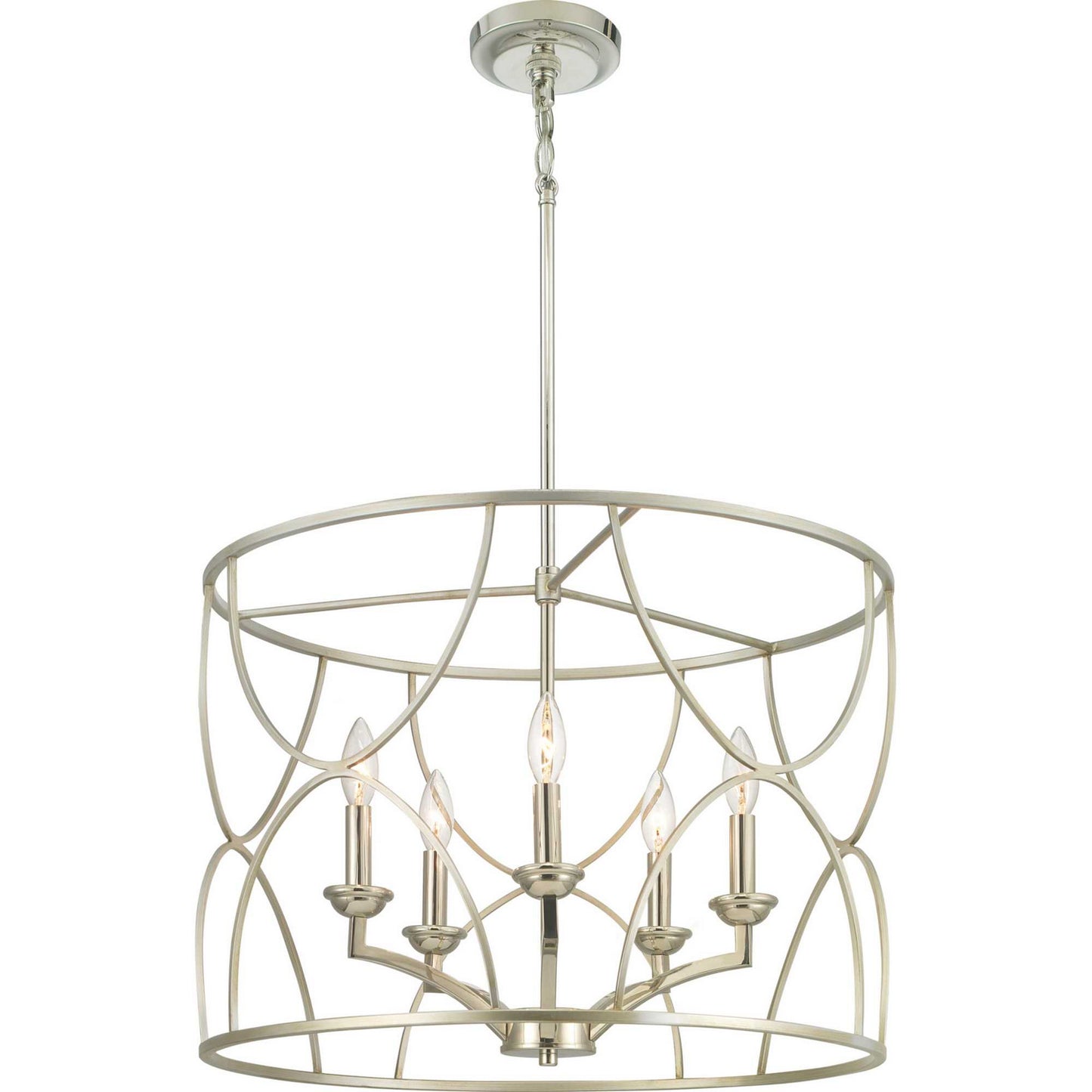 Landree Five Light Chandelier in Silver Ridge