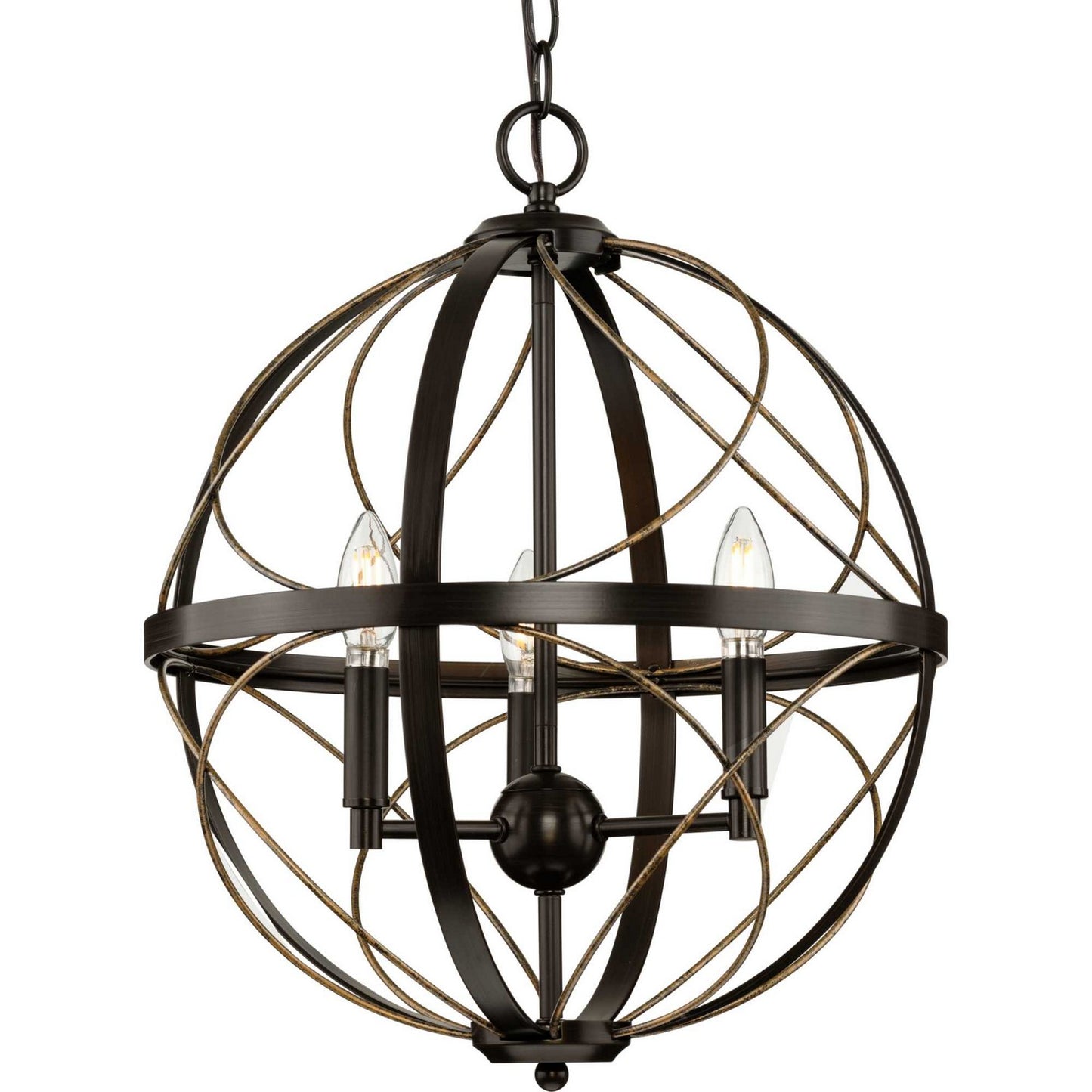 Progress Lighting - P500068-020 - Three Light Pendant - Brandywine - Antique Bronze