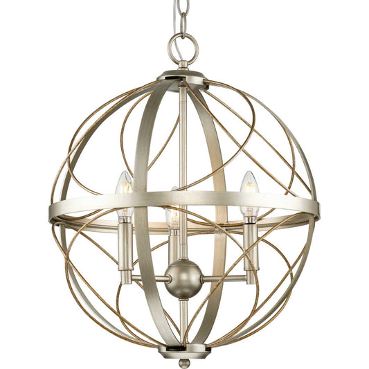 Brandywine Three Light Pendant in Silver Ridge