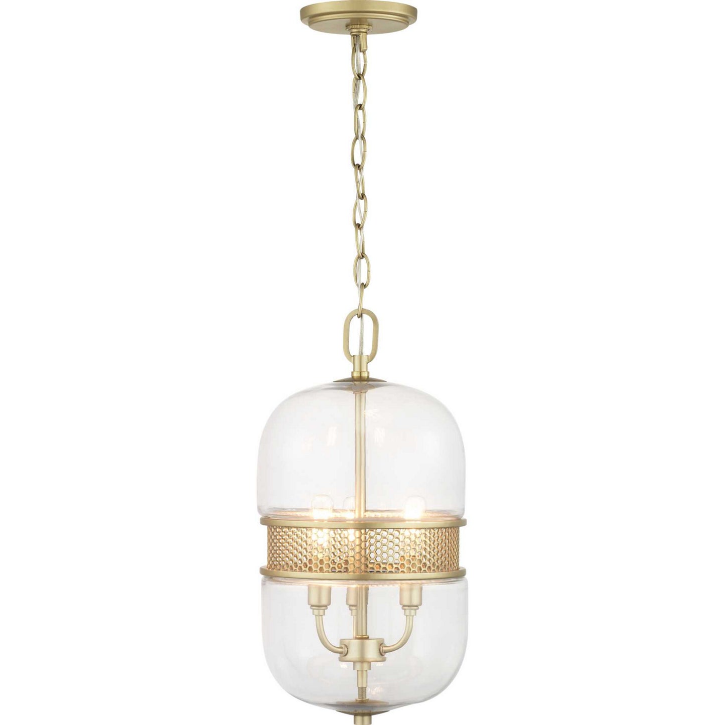 Cayce Three Light Pendant in Vintage Gold