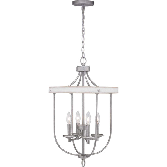 Gulliver Four Light Foyer Pendant in Galvanized