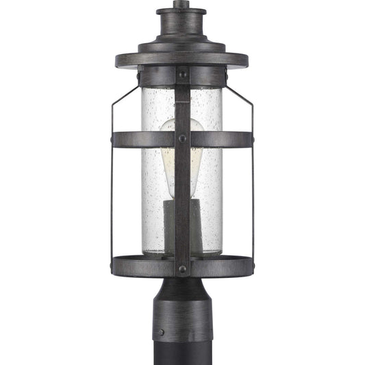 Haslett One Light Post Lantern in Antique Pewter