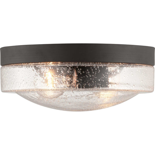 Weldon Two Light Flush Mount in Architectural Bronze