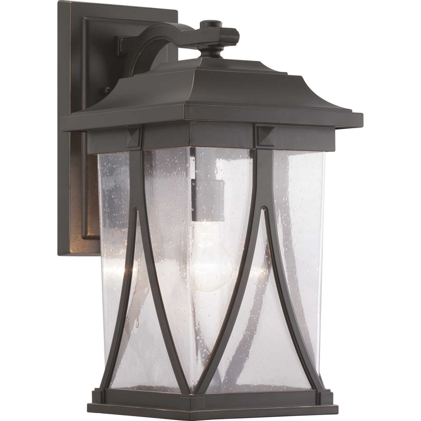 Abbott One Light Wall Lantern in Antique Bronze