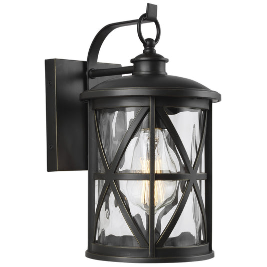 Millbrooke One Light Outdoor Wall Lantern in Antique Bronze