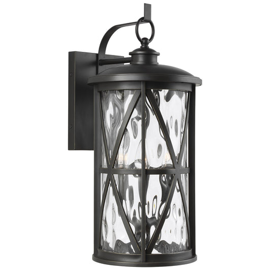 Millbrooke Three Light Outdoor Wall Lantern in Antique Bronze