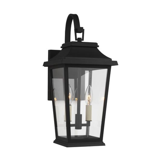 Warren Two Light Lantern in Textured Black