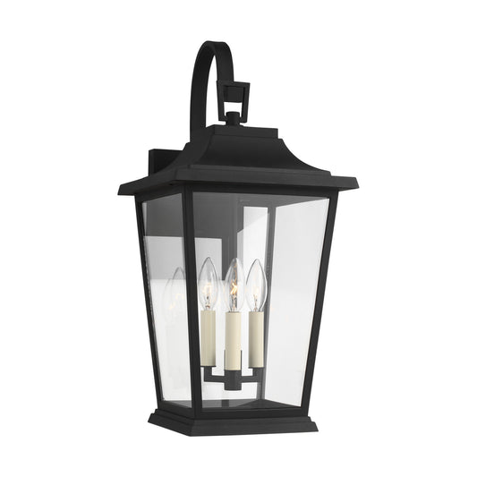 Warren Three Light Lantern in Textured Black