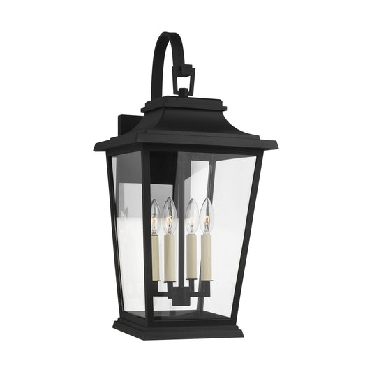 Warren Four Light Lantern in Textured Black