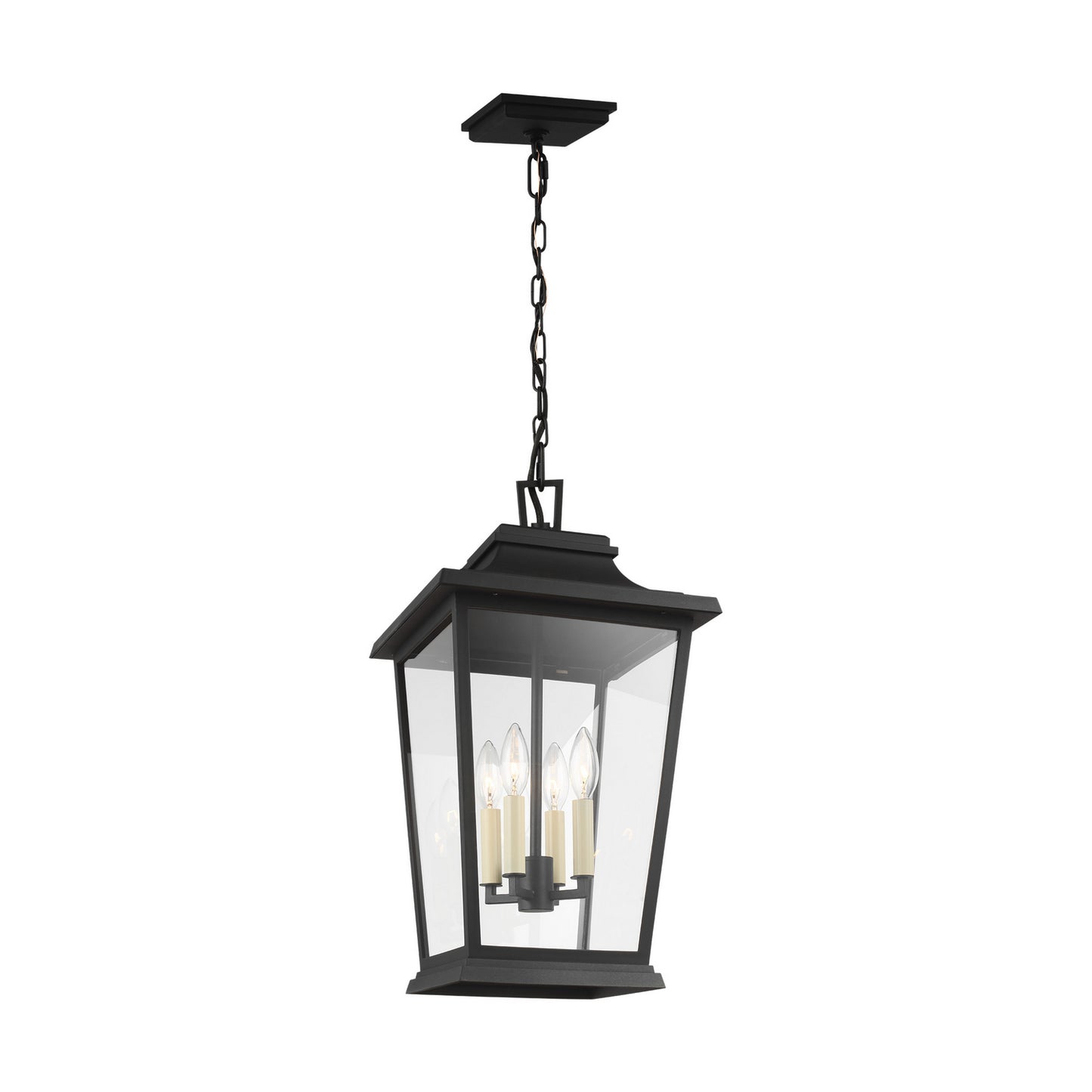 Warren Four Light Lantern in Textured Black
