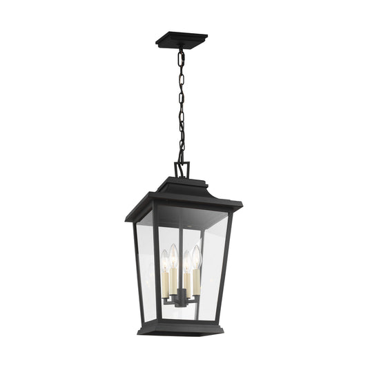 Warren Four Light Lantern in Textured Black