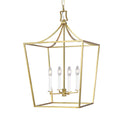 Southold Four Light Lantern in Burnished Brass