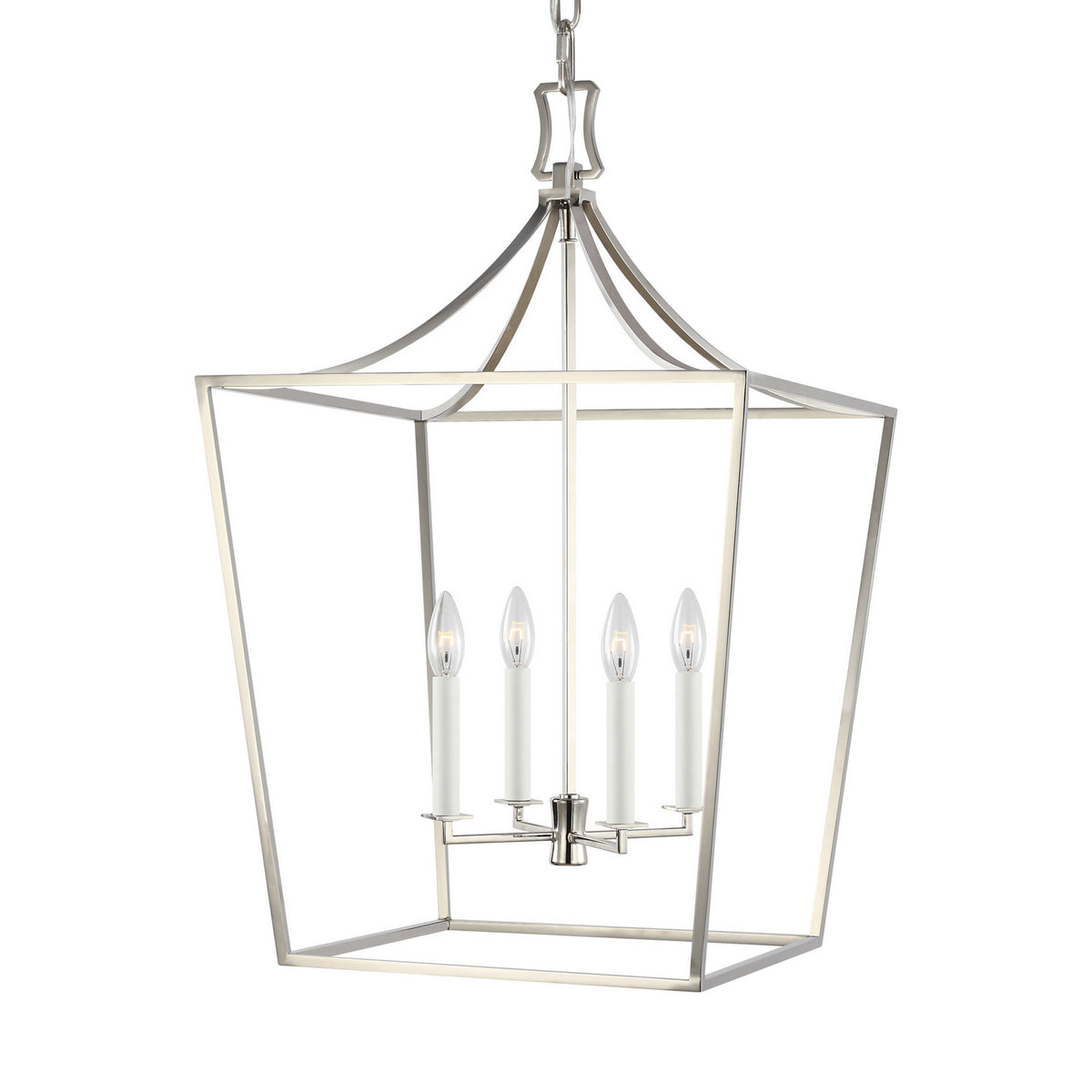 Southold Four Light Lantern in Polished Nickel