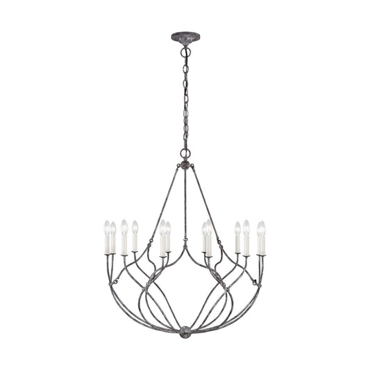 Richmond 12 Light Chandelier in Weathered Galvanized
