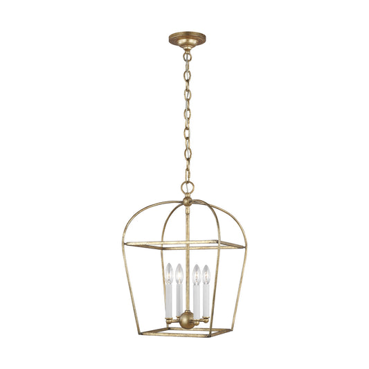 Stonington Four Light Lantern in Antique Gild