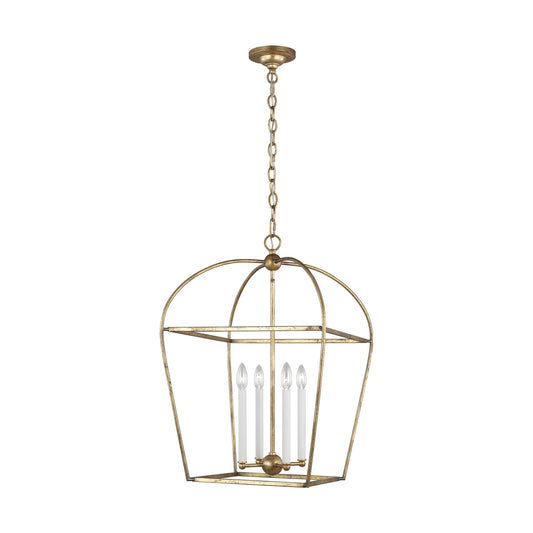 Stonington Four Light Lantern in Antique Gild