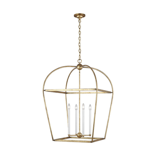 Stonington Four Light Lantern in Antique Gild