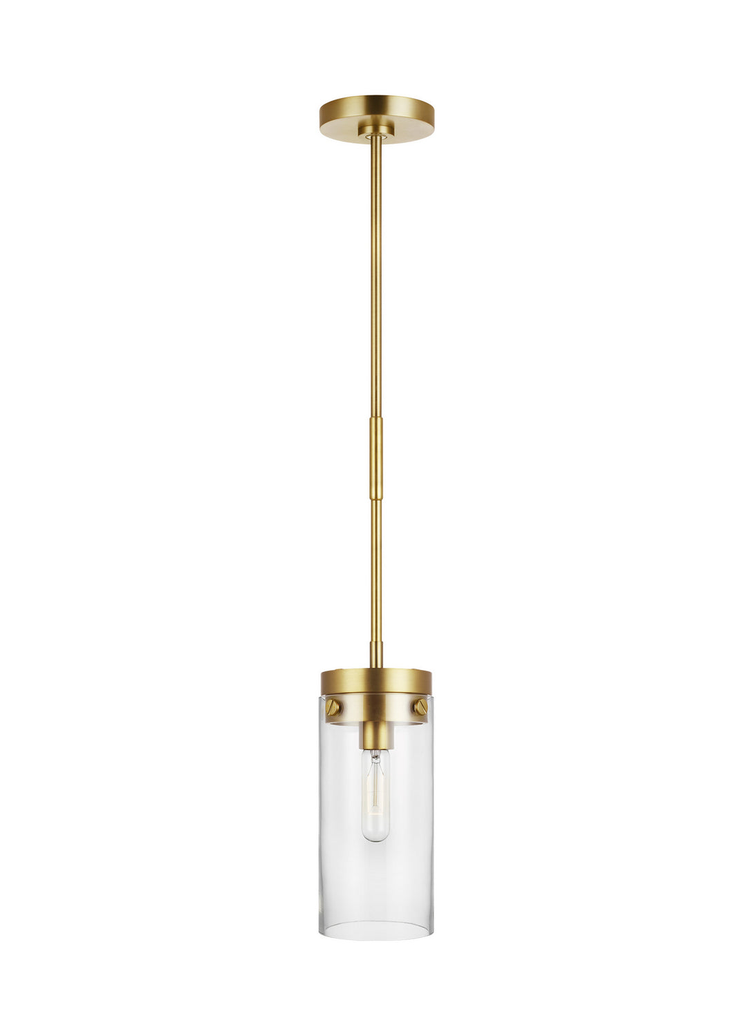 Garrett One Light Pendant in Burnished Brass