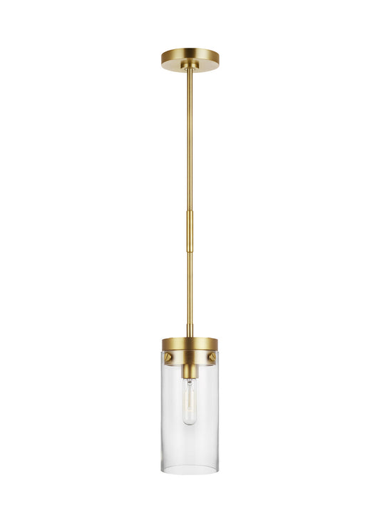 Garrett One Light Pendant in Burnished Brass
