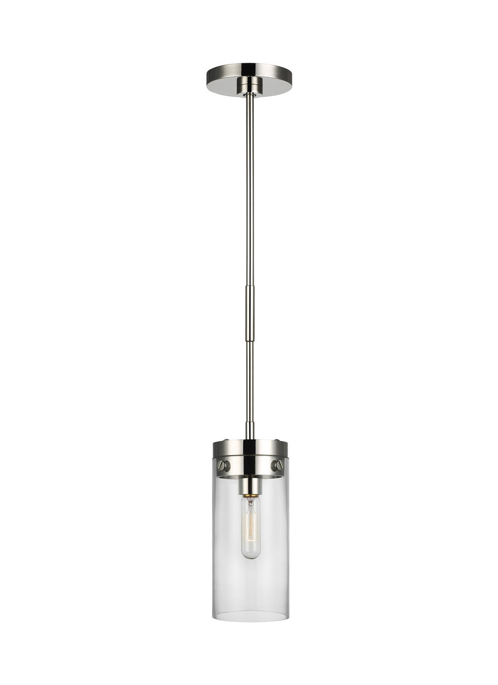 Garrett One Light Pendant in Polished Nickel