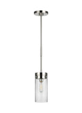 Garrett One Light Pendant in Polished Nickel