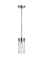 Garrett One Light Pendant in Polished Nickel