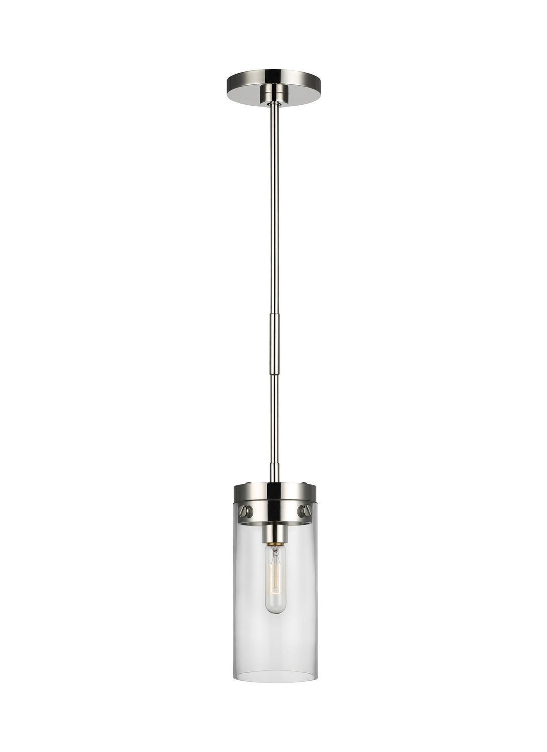Garrett One Light Pendant in Polished Nickel