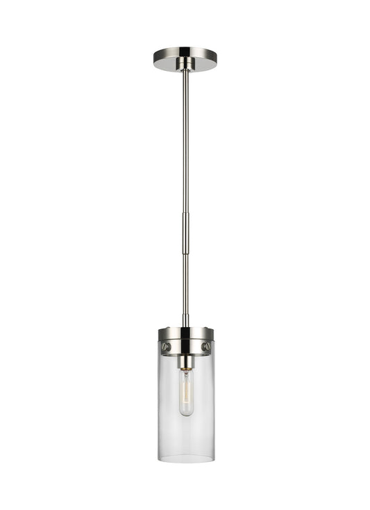 Garrett One Light Pendant in Polished Nickel