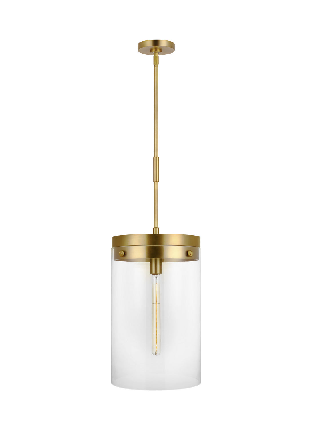 Garrett One Light Pendant in Burnished Brass