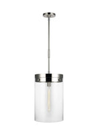 Garrett One Light Pendant in Polished Nickel