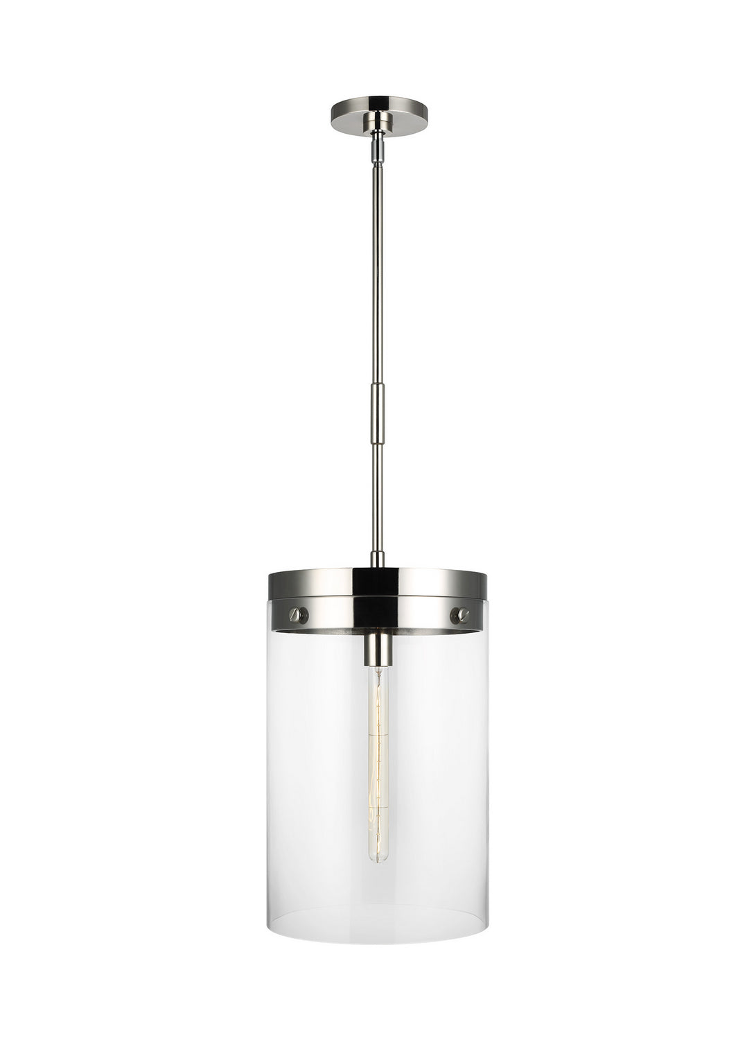 Garrett One Light Pendant in Polished Nickel