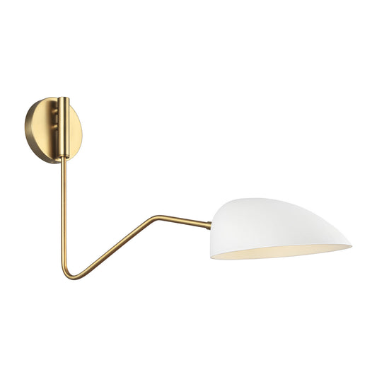 Jane One Light Wall Sconce in Matte White