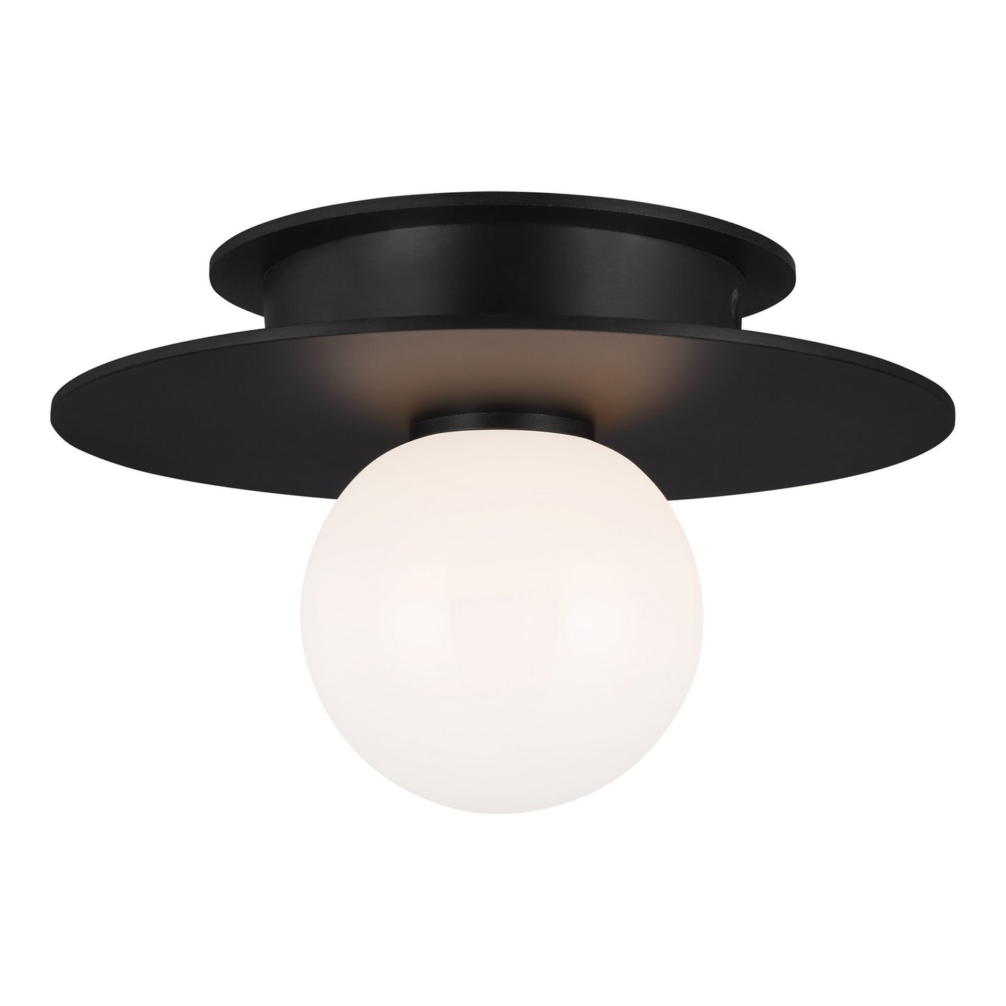 Nodes One Light Flush Mount in Midnight Black