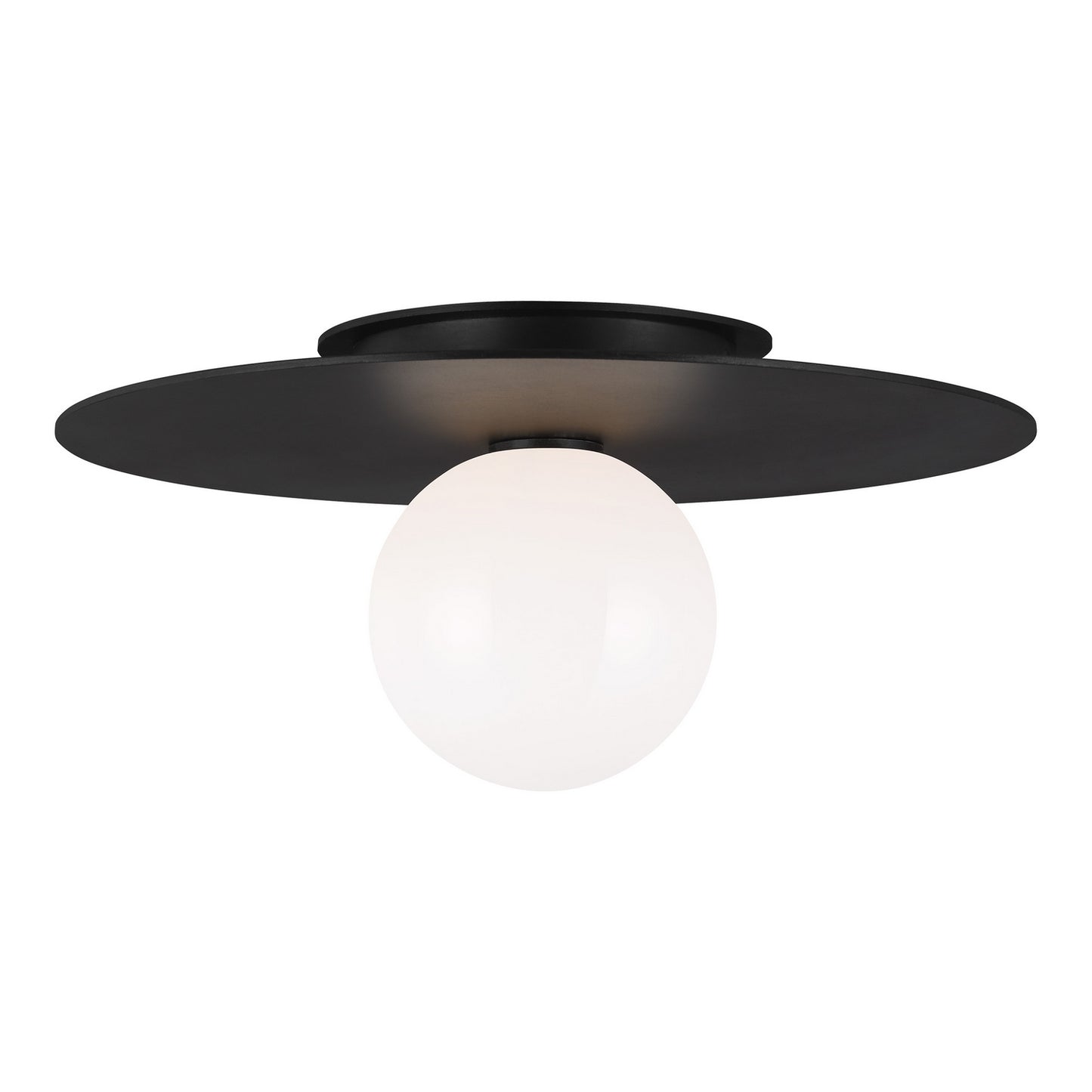 Nodes One Light Flush Mount in Midnight Black