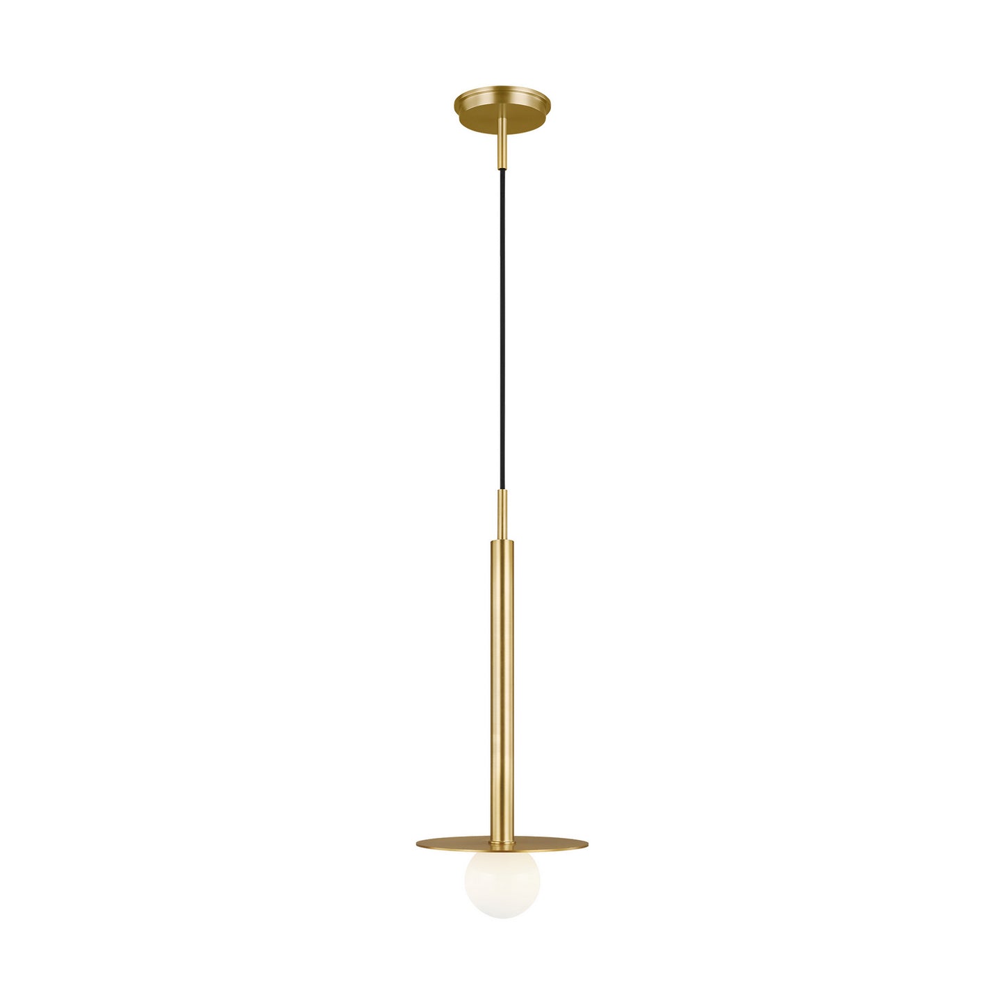 Nodes One Light Pendant in Burnished Brass